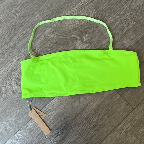 NWT SKIMS Limited Edition Sold Out Neon Green Swim Top size L - Picture 5 of 7